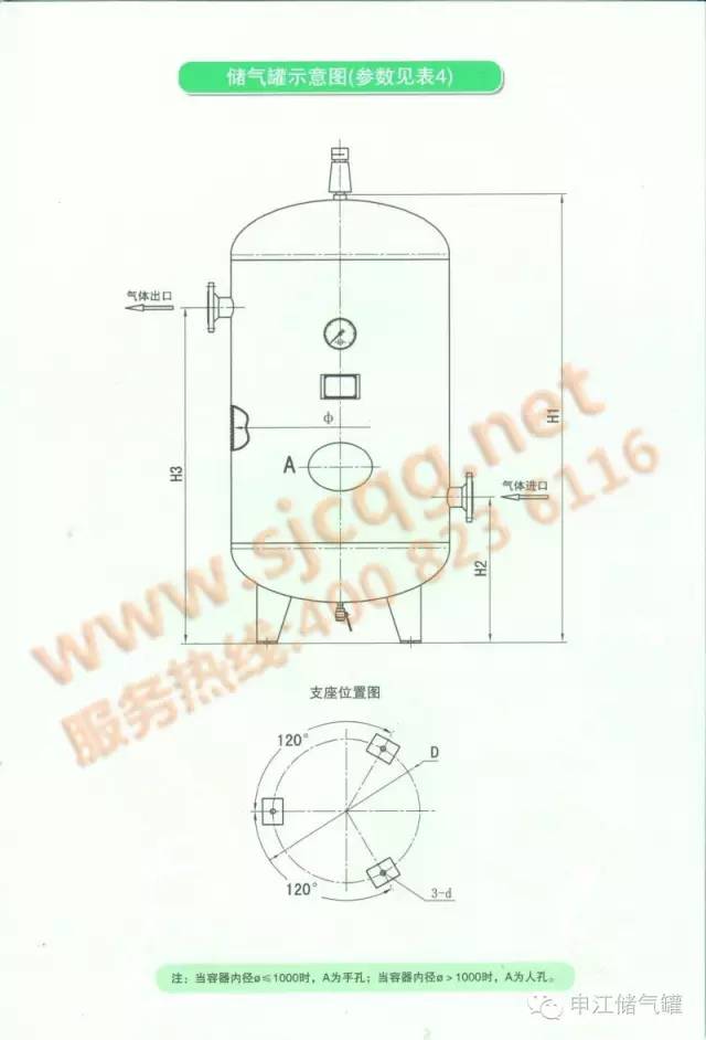 申江压力容器中压储气罐示意图电子样册